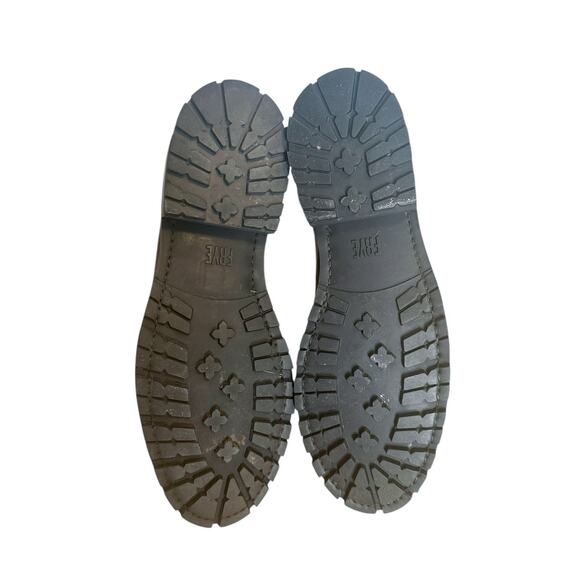 Frye Vintage Natalie Rabbit Fur Cuffed Burgundy Leather Boots 7.5 - Picture 7 of 12